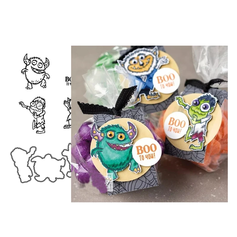 Metal Cutting Dies and Clear Stamps for DIY Scrapbooking Monster Boo Crafts Stencil Card Make Album Sheet Decoration New Die Cut
Metal Cutting Dies and Clear Stamps for DIY Scrapbooking Monster Boo Crafts Stencil Card Make Album Sheet Decoration New Die Cut