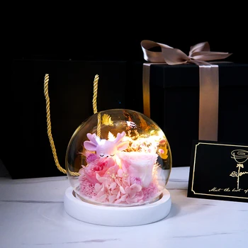 Eternal flower Gift Box Glass Cover Ornament Artificial Rose Home Decoration Romantic Valentine's Day Christmas Birthday Present
Eternal flower Gift Box Glass Cover Ornament Artificial Rose Home Decoration Romantic Valentine's Day Christmas Birthday Present