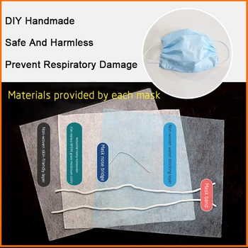 100PC/200PC DIY Handmade Disposable Face Mouth Mask 3 Layer Nonwove Fabric Mask Dustproof Protective Filter Masks
100PC/200PC DIY Handmade Disposable Face Mouth Mask 3 Layer Nonwove Fabric Mask Dustproof Protective Filter Masks