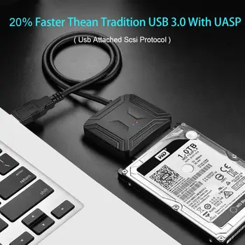 USB 3.0 To SATA 3 Cable Sata To USB Adapter Convert Cables Support 2.5 Or 3.5 Inch External SSD HDD Adapter Hard Drive
USB 3.0 To SATA 3 Cable Sata To USB Adapter Convert Cables Support 2.5 Or 3.5 Inch External SSD HDD Adapter Hard Drive
