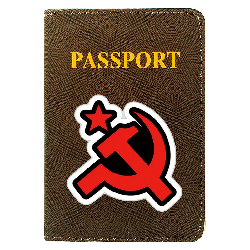 Fashion Soviet Symbols Printing Women Men Passport Cover Leather Travel ID Credit Card Holder Pocket Wallet Bags
Fashion Soviet Symbols Printing Women Men Passport Cover Leather Travel ID Credit Card Holder Pocket Wallet Bags