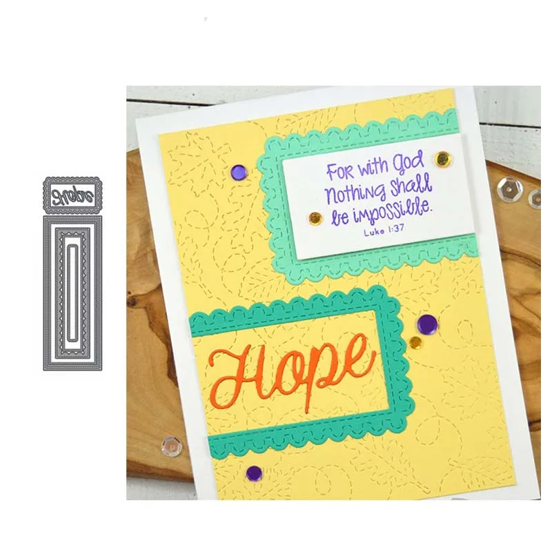 JC Hope Rectangle Background Frame Metal Cutting Dies Scrapbooking Shape Stencil Craft Mould Blade Punch Card Make Mold Design
JC Hope Rectangle Background Frame Metal Cutting Dies Scrapbooking Shape Stencil Craft Mould Blade Punch Card Make Mold Design