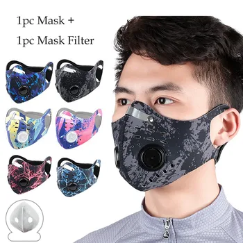 Cycling Face Mask with Filters PM 2.5 Anti-Pollution Mask Activated Carbon Breathing Valves Earloop Bike Mouth Caps Mascarillas
Cycling Face Mask with Filters PM 2.5 Anti-Pollution Mask Activated Carbon Breathing Valves Earloop Bike Mouth Caps Mascarillas