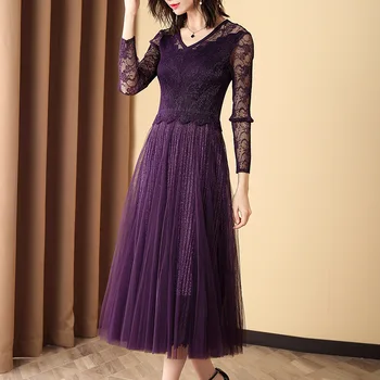 Pleats Dress 2020 Spring New Mesh Splicing Temperament Large Size Long Sleeve Big Swing Dress
Pleats Dress 2020 Spring New Mesh Splicing Temperament Large Size Long Sleeve Big Swing Dress