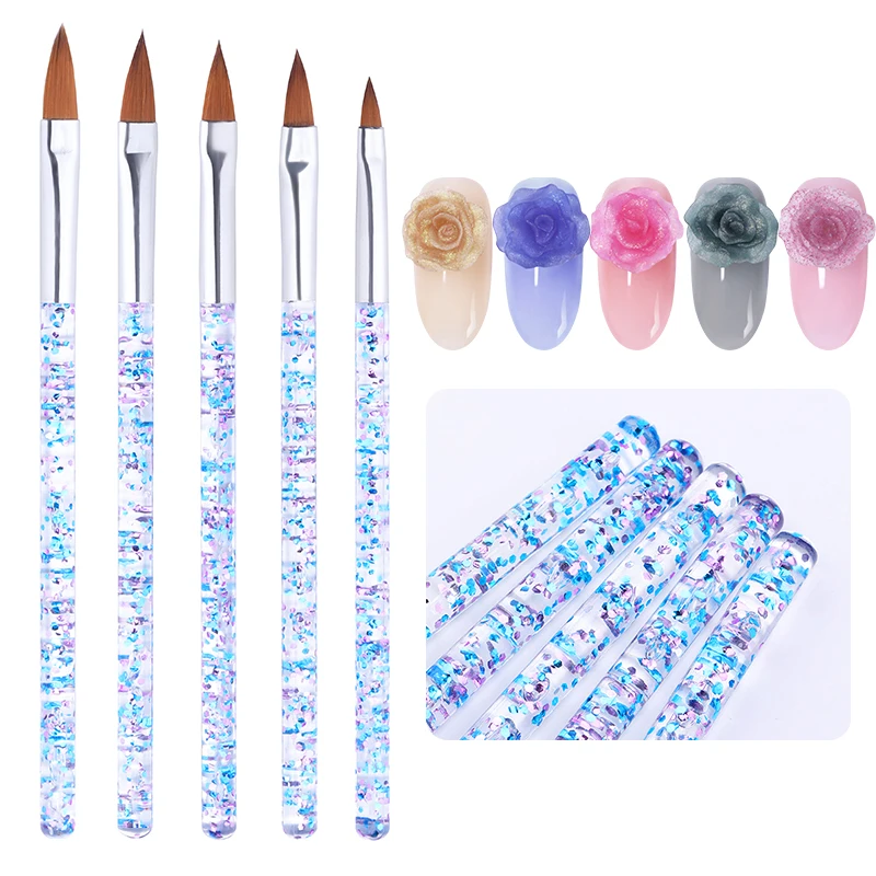 5 Pcs Nail Brush Set UV Gel Pen Painting Gradient Drawing Nail Art Acrylic Brushes White Rhinestone Handle Nail Pen
5 Pcs Nail Brush Set UV Gel Pen Painting Gradient Drawing Nail Art Acrylic Brushes White Rhinestone Handle Nail Pen