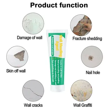 Wall Repair Paste 100ML Mending Agent Instant Waterproof Cream Kit Crack Nail Agent Professional Gaps Concrete Repairing Ointmen
Wall Repair Paste 100ML Mending Agent Instant Waterproof Cream Kit Crack Nail Agent Professional Gaps Concrete Repairing Ointmen