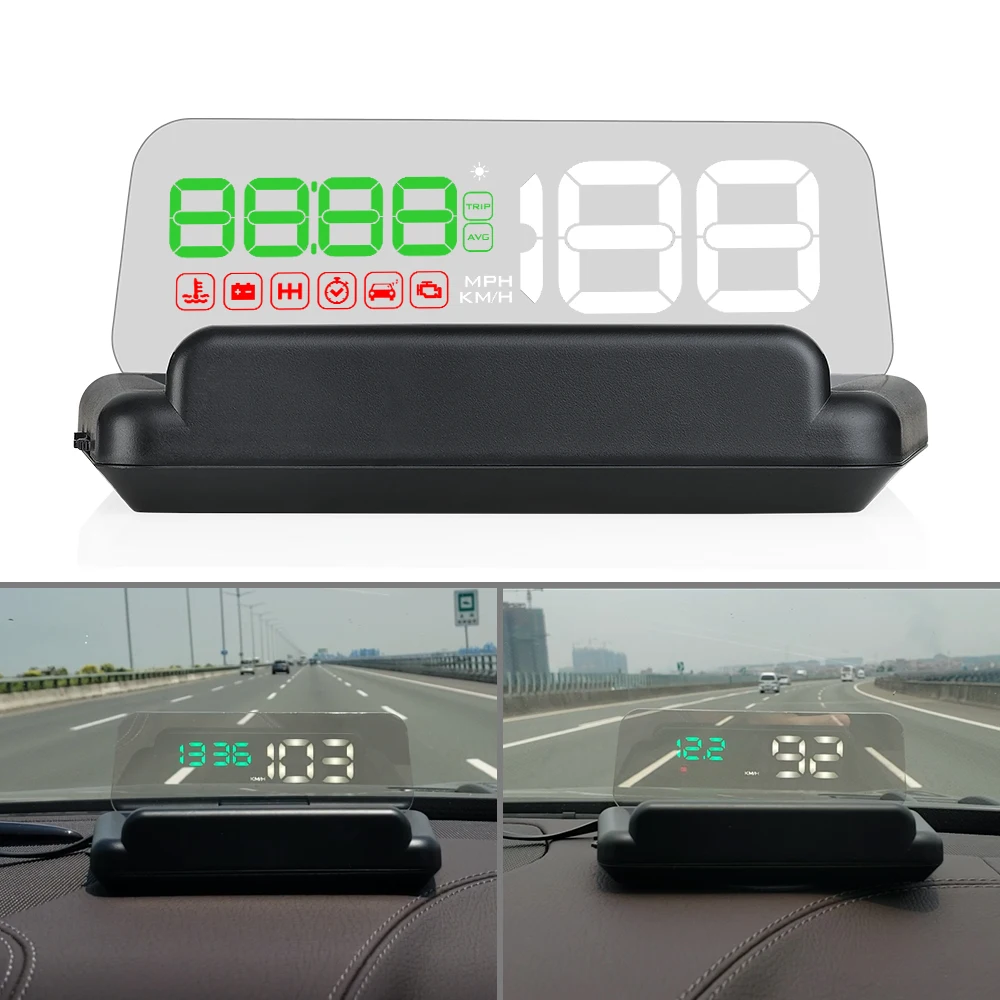 OBD2 Hud Head Up Display Projector Digital Car Speedometer On-Board Computer Fuel Mileage Voltage OBD HUD Mirror Security Alarm
OBD2 Hud Head Up Display Projector Digital Car Speedometer On-Board Computer Fuel Mileage Voltage OBD HUD Mirror Security Alarm