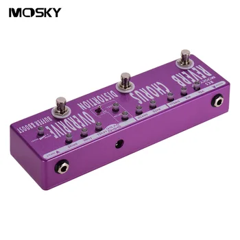MOSKY RC5 6-in-1 Guitar Multi-Effects Pedal Reverb + Chorus + Distortion + Overdrive + Booster + Buffer with True Bypass
MOSKY RC5 6-in-1 Guitar Multi-Effects Pedal Reverb + Chorus + Distortion + Overdrive + Booster + Buffer with True Bypass