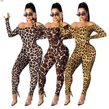 Women's Jumpsuit Leopard Print Off Shoulder Long Sleeve Bodycon Long Sexy Jumpsuit Club Party Romper Womens Playsuit Outfits
Women's Jumpsuit Leopard Print Off Shoulder Long Sleeve Bodycon Long Sexy Jumpsuit Club Party Romper Womens Playsuit Outfits