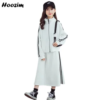 Spring Athleisur Suit For Girls 4-13 Years White Turtleneck Jacket + Cotton Long Skirt Set For Teenagers Girls Clothing Set New 
Spring Athleisur Suit For Girls 4-13 Years White Turtleneck Jacket + Cotton Long Skirt Set For Teenagers Girls Clothing Set New