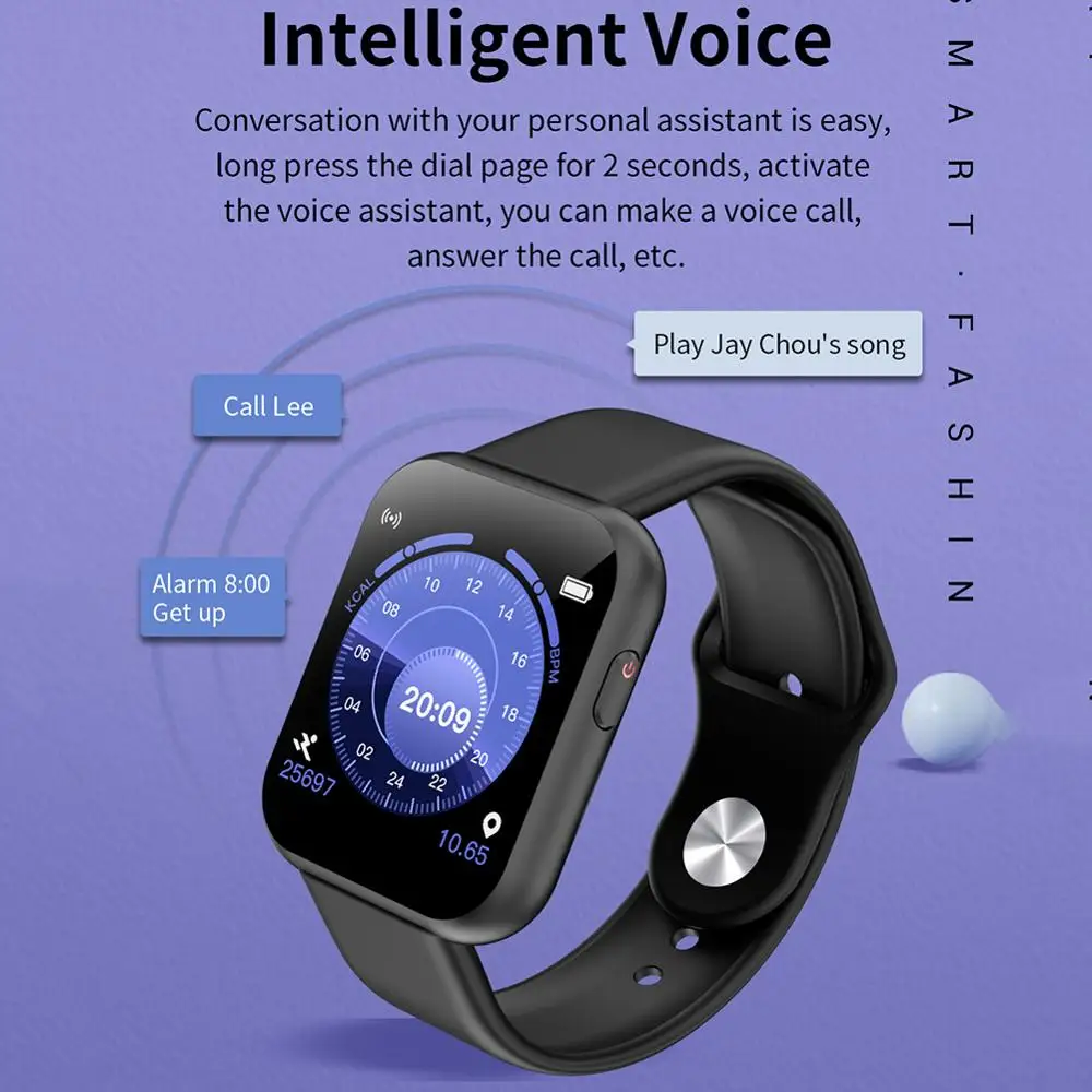 Bluetooth Smart Watch Health Tracker 1.54" Touch Screen Music Control Message Reminder Sleep Monitor for Android iOS
Bluetooth Smart Watch Health Tracker 1.54" Touch Screen Music Control Message Reminder Sleep Monitor for Android iOS