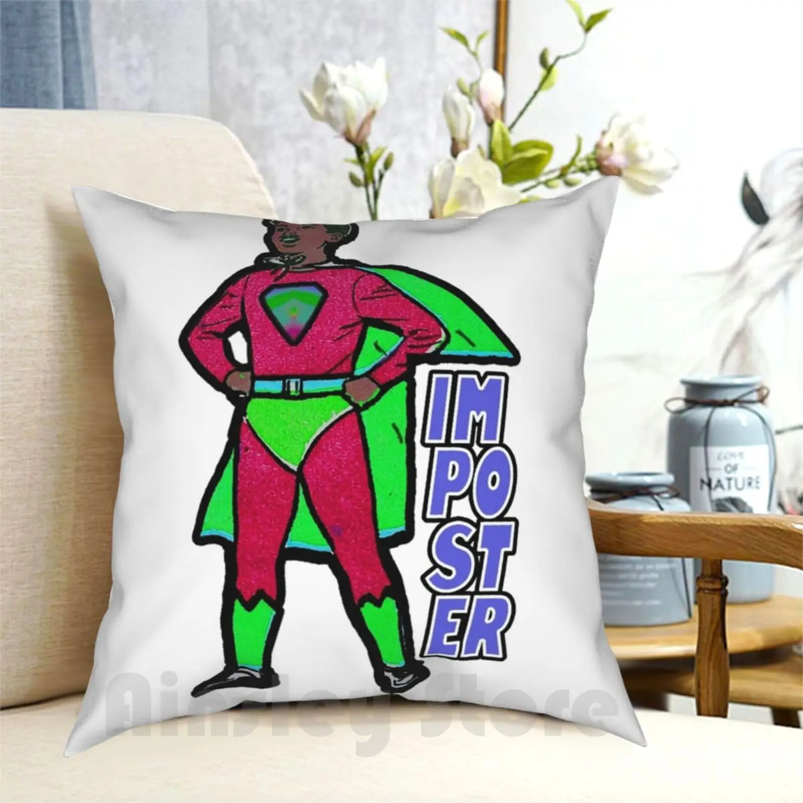 Фото Imposter (розовый) подушка чехол с принтом домашняя мягкая DIY крышка самозванец Super hero