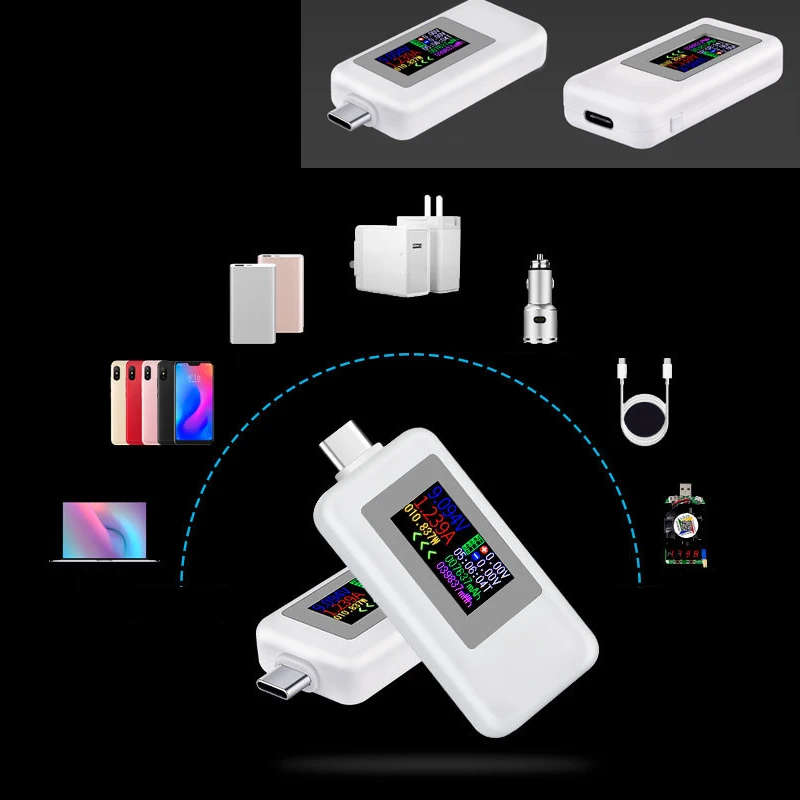 Type-C USB Tester Current 4-30V USB-C Voltage Current Tester Timing Ammeter 10 in 1 USB-C Charging Cable Color screen
Type-C USB Tester Current 4-30V USB-C Voltage Current Tester Timing Ammeter 10 in 1 USB-C Charging Cable Color screen