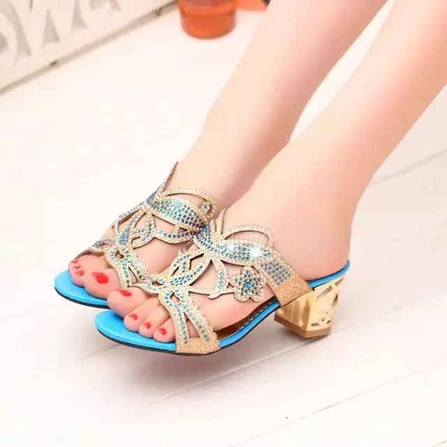 Sandals Women's 2017 Summer New Style Europe And America Fashion WOMEN'S Slippers Sandals Chunky Heel Fish Mouth Man-made Diamon
Sandals Women's 2017 Summer New Style Europe And America Fashion WOMEN'S Slippers Sandals Chunky Heel Fish Mouth Man-made Diamon