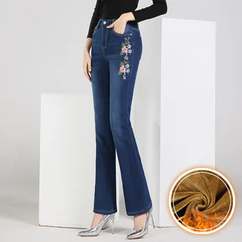FERZIGE 2019 New Winter Warm Jeans Woman High Waist Embroidery Trousers Female Elastic Skinny Jeans Flare Pants Blue Plus Size
FERZIGE 2019 New Winter Warm Jeans Woman High Waist Embroidery Trousers Female Elastic Skinny Jeans Flare Pants Blue Plus Size