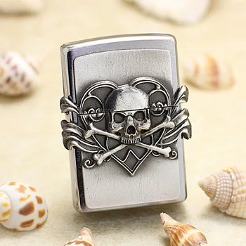 Genuine Zippo oil lighter copper windproof Peach heart skull carving cigarette Kerosene lighters Gift anti-counterfeiting code
Genuine Zippo oil lighter copper windproof Peach heart skull carving cigarette Kerosene lighters Gift anti-counterfeiting code