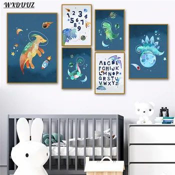 Color Dinosaur Space Earth Alphabet Cartoon Painting Art Home Decor Picture Quality Canvas Poster Nursery Kids Room Wall Decor
Color Dinosaur Space Earth Alphabet Cartoon Painting Art Home Decor Picture Quality Canvas Poster Nursery Kids Room Wall Decor