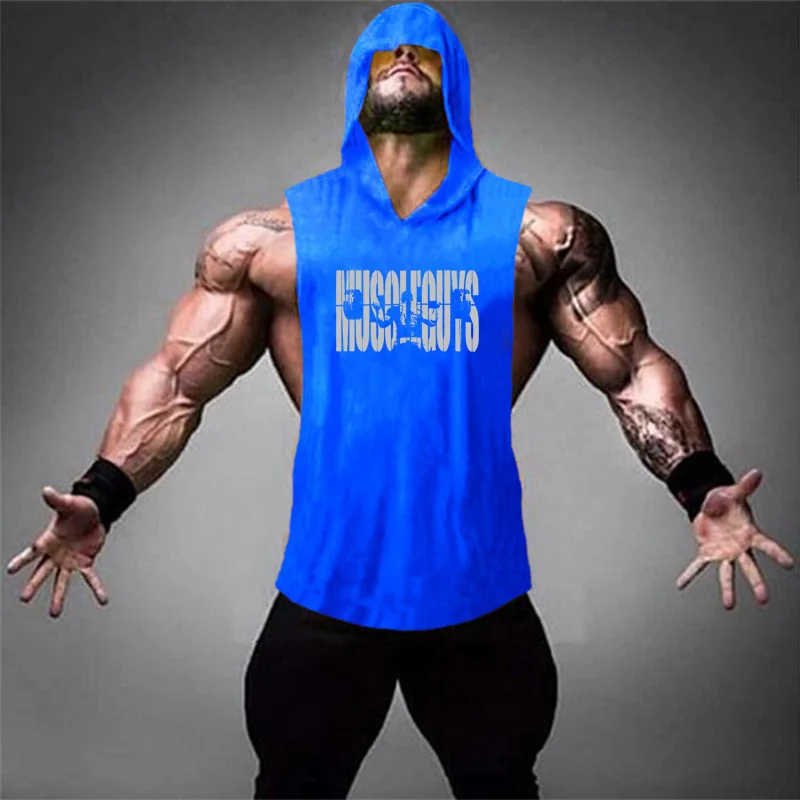 Casual Gyms Clothing Brand Singlet Fitness Tops Sportswear Cotton Tank Top Men Vest Bodybuilding Muscle Hooded Sleeveless Shirt
Casual Gyms Clothing Brand Singlet Fitness Tops Sportswear Cotton Tank Top Men Vest Bodybuilding Muscle Hooded Sleeveless Shirt