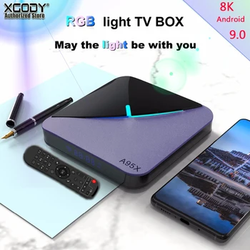 XGODY Support PLEX RGB Light smart tv box Amlogic amlogic S905X3 A95X F3 Android 9.0 4k tv set top box 4gb ram Dual wifi BT4.2
XGODY Support PLEX RGB Light smart tv box Amlogic amlogic S905X3 A95X F3 Android 9.0 4k tv set top box 4gb ram Dual wifi BT4.2