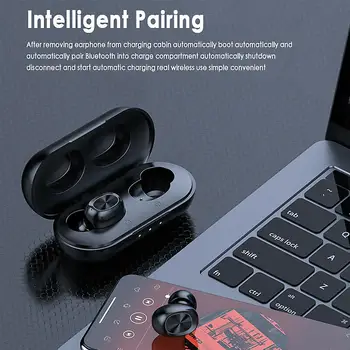 Bluetooth 5.0 Headset TWS Wireless Earphones In-ear Touch Control Mini Headset Earbuds IPX6 Stereo Headphones with Charging Case
Bluetooth 5.0 Headset TWS Wireless Earphones In-ear Touch Control Mini Headset Earbuds IPX6 Stereo Headphones with Charging Case