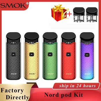 

Original Smok Nord Pod vape Kit with 1100mAh & 3ML Cartridge mesh coil Electronic Cigarette Vape Starter pod kit vs SMOK novo
