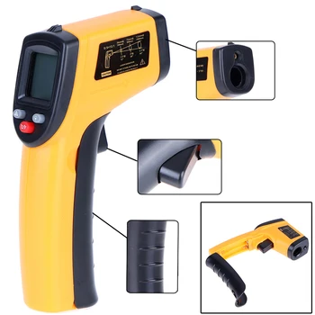 Noncontact LCD Display Digital Infrared Themperature Pyrometer IR Laser Point With Data Holding FunctionGun Meter Sensor
Noncontact LCD Display Digital Infrared Themperature Pyrometer IR Laser Point With Data Holding FunctionGun Meter Sensor