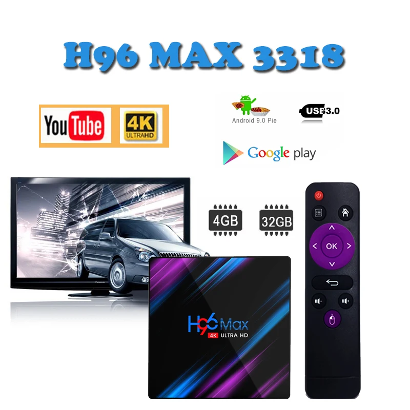 Netherlands set top tv boxes H96 MAX rk3318 Android 9.0 TV box 2.4G&5G Wifi BT4.0 H96 Max 4G RAM 32GB 64GB h96 max Media player
Netherlands set top tv boxes H96 MAX rk3318 Android 9.0 TV box 2.4G&5G Wifi BT4.0 H96 Max 4G RAM 32GB 64GB h96 max Media player