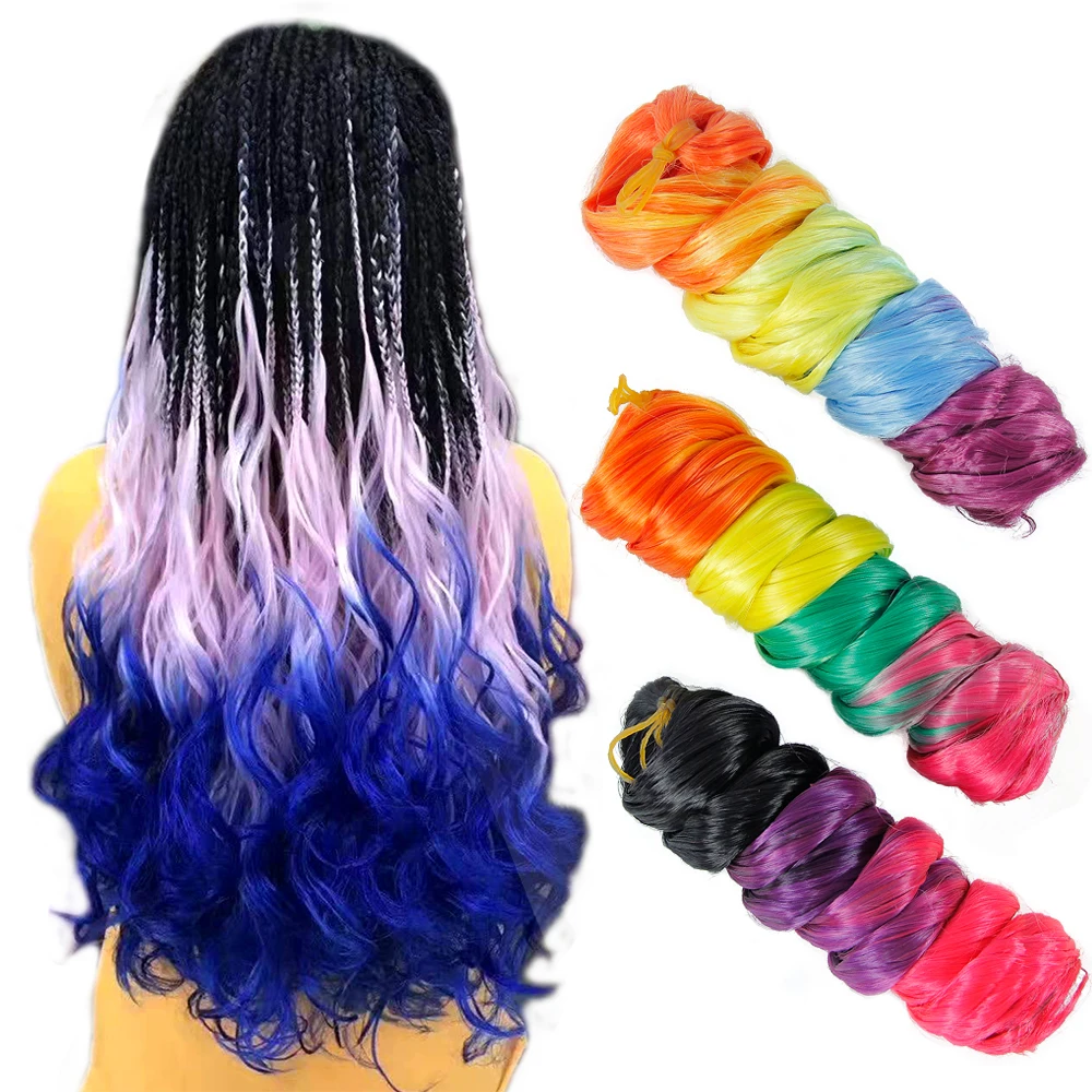 22 Inches Ombre Big Wave Curly Colorful Mixed Synthetic Crochet Hair Braid Knitted Extension Curly Wavy Explosion Style
22 Inches Ombre Big Wave Curly Colorful Mixed Synthetic Crochet Hair Braid Knitted Extension Curly Wavy Explosion Style