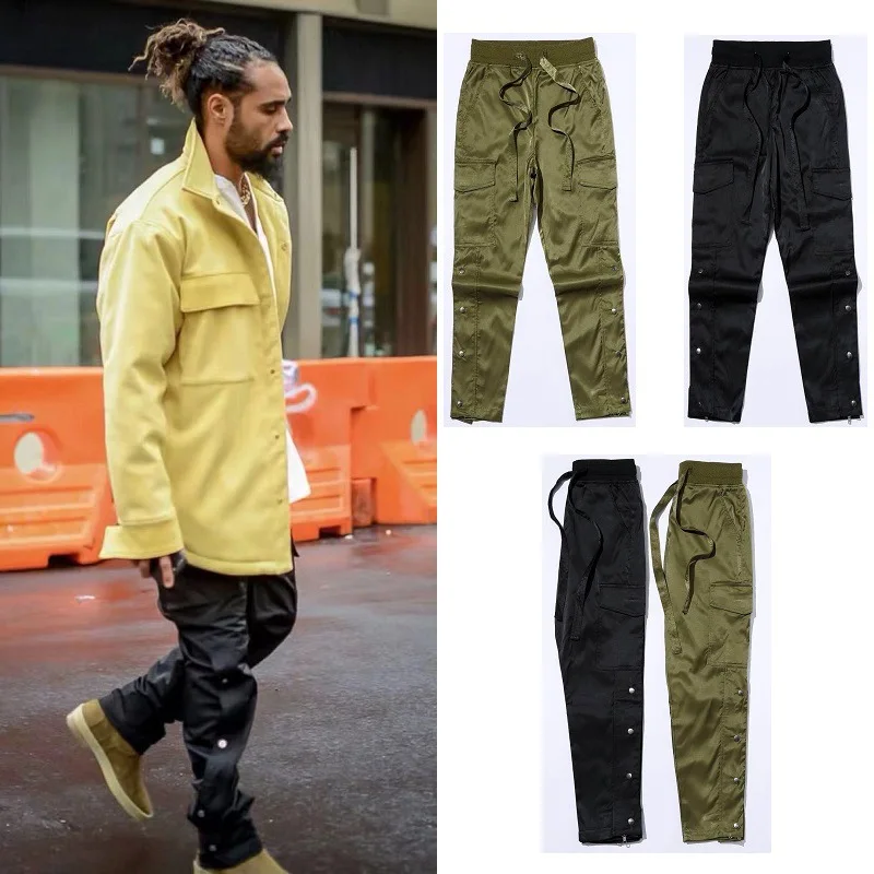 FOG Europe and the United States High Street Kanye same style side Velcro buttoned trousers functional overalls
FOG Europe and the United States High Street Kanye same style side Velcro buttoned trousers functional overalls