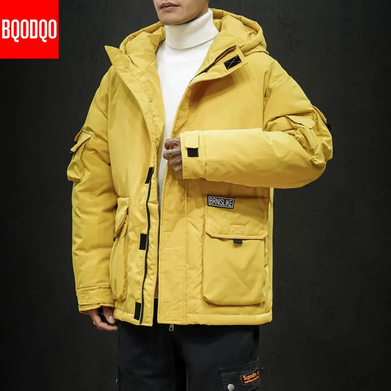 Thick Men Down Jacket Winter Hooded Military White Duck Down Snow Jackets Japanese Style Loose Hip Hop Streetwear Thermal Coat
Thick Men Down Jacket Winter Hooded Military White Duck Down Snow Jackets Japanese Style Loose Hip Hop Streetwear Thermal Coat