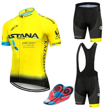 New Yellow 2020 Astana Cycling team jersey 9D bike shorts set Quick Dry Mens Bicycle clothes team pro BIKE Maillot Culotte
New Yellow 2020 Astana Cycling team jersey 9D bike shorts set Quick Dry Mens Bicycle clothes team pro BIKE Maillot Culotte