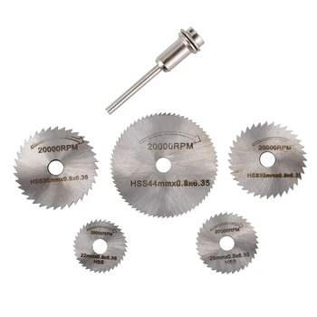 6pcs Mini Circular Saw Blade Set HSS Cutting Disc Rotary Drill Tool Accessories for Wood Plastic and Aluminum
6pcs Mini Circular Saw Blade Set HSS Cutting Disc Rotary Drill Tool Accessories for Wood Plastic and Aluminum