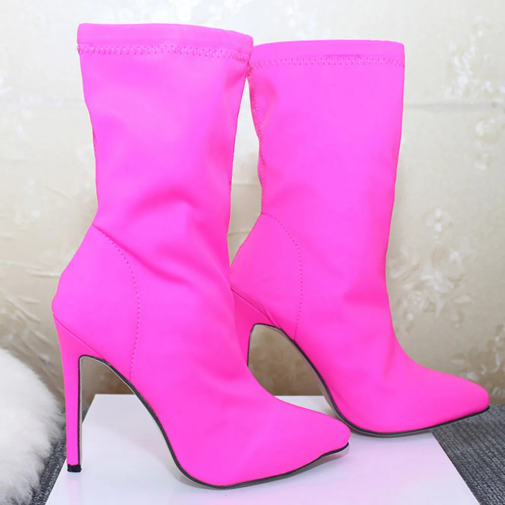 High Stiletto Heels Elastic Boots Lycra Boot Spring Summer Autumn Women Sexy Pointy Toe Stocking Sock Shoes Pumps#N3
High Stiletto Heels Elastic Boots Lycra Boot Spring Summer Autumn Women Sexy Pointy Toe Stocking Sock Shoes Pumps#N3