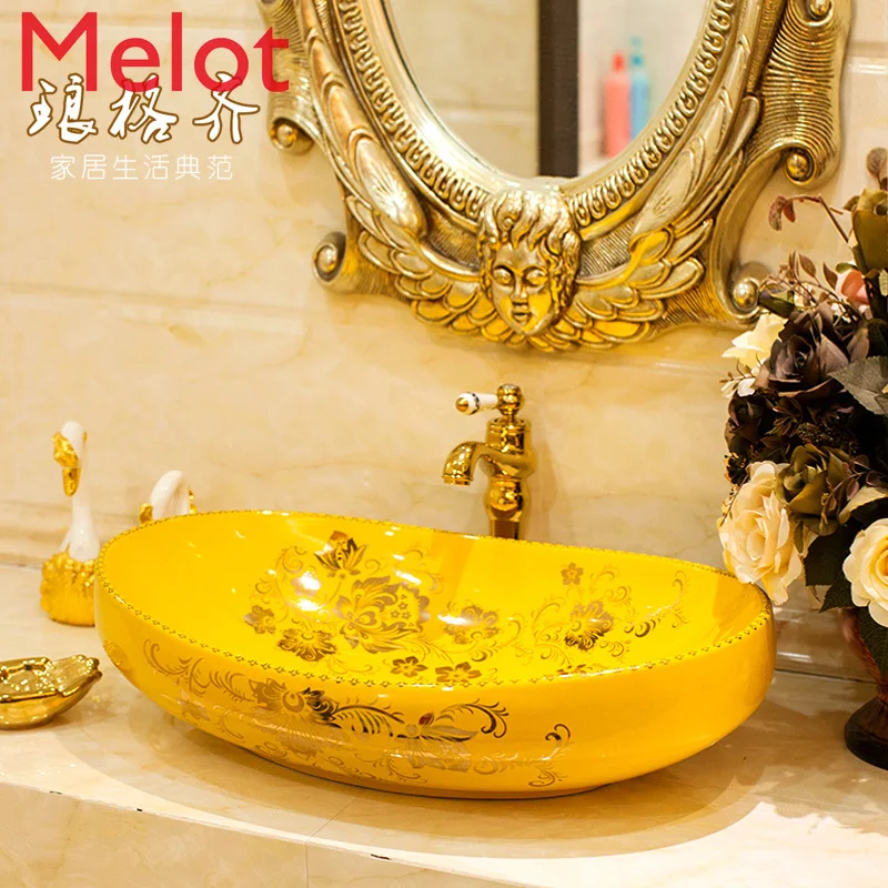 Oval Table Basin Ceramic Bathroom Wash Basin Wash Basin Wash Basin Art Basin Yellow Descendants of the Rich
Oval Table Basin Ceramic Bathroom Wash Basin Wash Basin Wash Basin Art Basin Yellow Descendants of the Rich