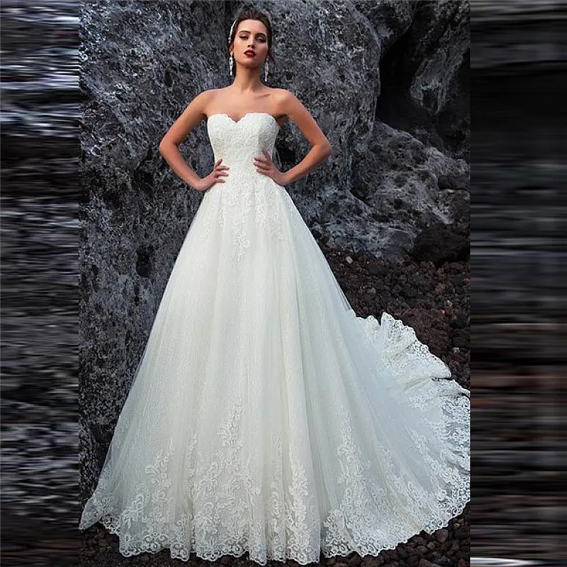 Retro Sexy Sweetheart Lace Appliques Wedding Dress Bridal Gowns Lace Up Back Corset 3030 Custom Sleeveless Spring Bride Dress
Retro Sexy Sweetheart Lace Appliques Wedding Dress Bridal Gowns Lace Up Back Corset 3030 Custom Sleeveless Spring Bride Dress