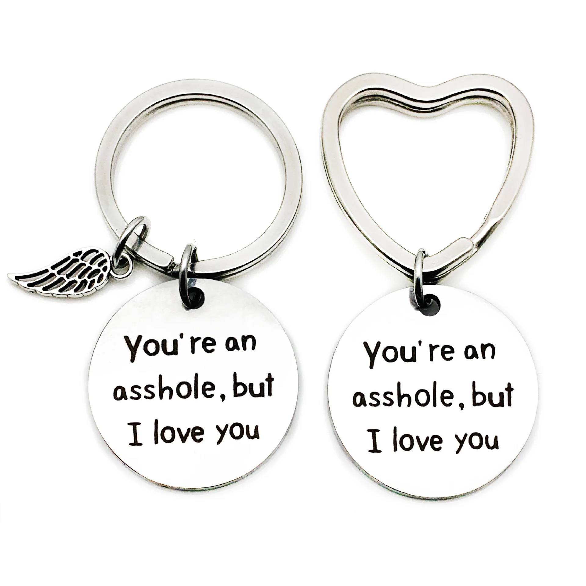 you are an asshole but i love you keyring lover gift for her and