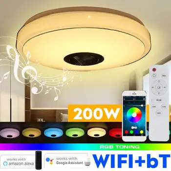 200W Modern RGB Dimming LED Smart Ceiling Light Bedroom Living Room WiFi/APP Intelligent Control bluetooth Music Ceiling Lamp
200W Modern RGB Dimming LED Smart Ceiling Light Bedroom Living Room WiFi/APP Intelligent Control bluetooth Music Ceiling Lamp