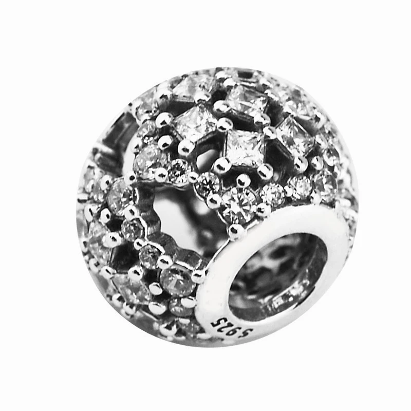 100% 925 Sterling Silver Jewelry Snow Flurry Beads for Charms Bracelets Winter Style Clear CZ Crystal Beads for Jewelry Making
100% 925 Sterling Silver Jewelry Snow Flurry Beads for Charms Bracelets Winter Style Clear CZ Crystal Beads for Jewelry Making
