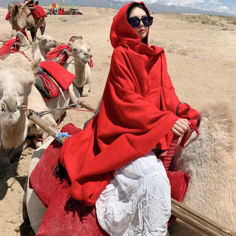 VANOVICH пустынный Туризм Национальный Ветер Большой красный с капюшоном теплая