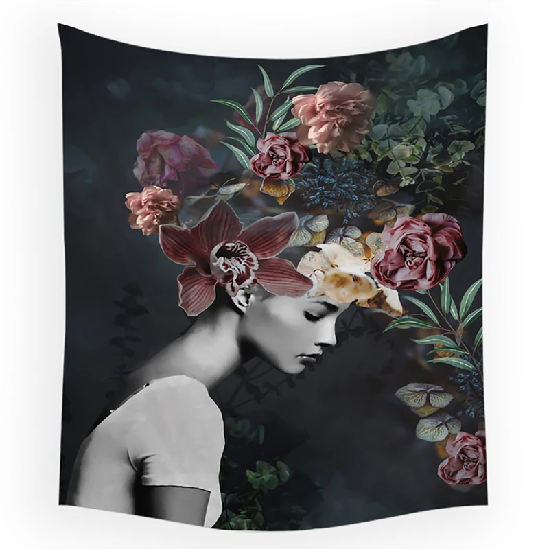 Creative Plant Flower Woman Tapestry Wall Hanging Aesthetic Hippie Tapestries Beach Towel Shawl Throw Sheet Home Room Decor
Creative Plant Flower Woman Tapestry Wall Hanging Aesthetic Hippie Tapestries Beach Towel Shawl Throw Sheet Home Room Decor