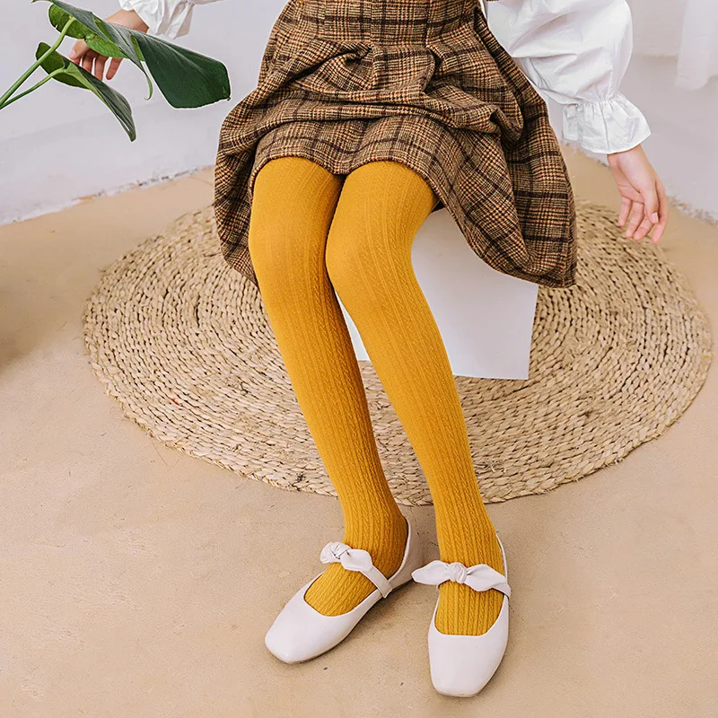 

Girls Tights 2019 autumn new Children Girl pantyhose casual Knitted Kids toddler clothes baby Korean Stocking