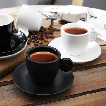 90ml Coffee Cup Saucer Set Italian Simplicity Matte Concentrate Espresso Household Cafe Coffee Drinkware Afternoon Tea Glass Cup
90ml Coffee Cup Saucer Set Italian Simplicity Matte Concentrate Espresso Household Cafe Coffee Drinkware Afternoon Tea Glass Cup