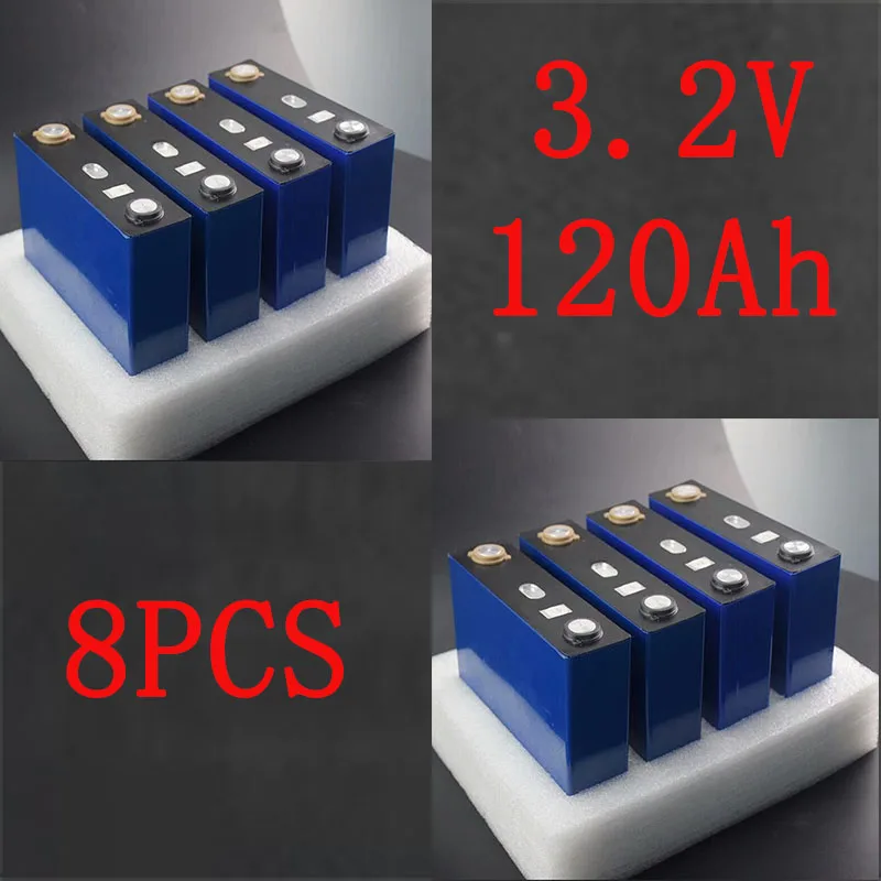 KLUOSI 8PCS 3.2V 120Ah LiFePO4 Long LifeCycles 3500 Times Max 3C For Solar Energy Storage Battery pack E-Bike battery
KLUOSI 8PCS 3.2V 120Ah LiFePO4 Long LifeCycles 3500 Times Max 3C For Solar Energy Storage Battery pack E-Bike battery