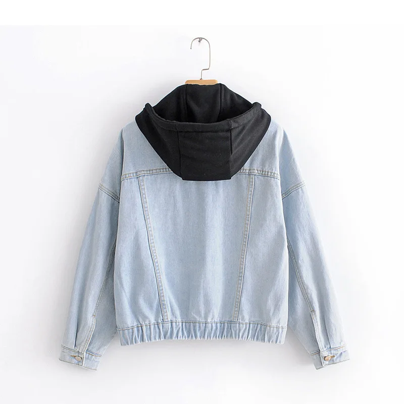 Autumn New Style Online Celebrity-Korean-style Students Hooded Loose-Fit Long Sleeve BF Style Jeans Coat Female Jacket Fashion
Autumn New Style Online Celebrity-Korean-style Students Hooded Loose-Fit Long Sleeve BF Style Jeans Coat Female Jacket Fashion