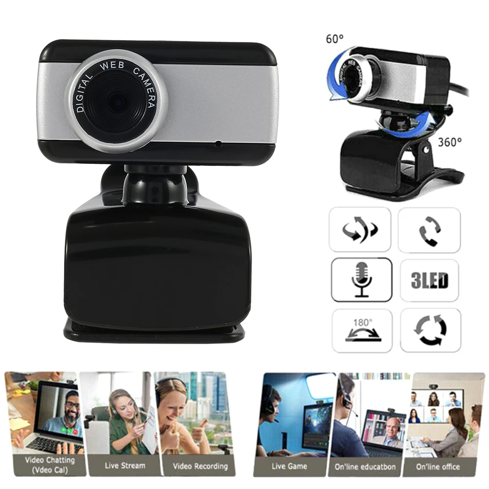 USB 2.0 360 degree Web Cam Camera Webcam with Microphone for Computer PC Laptop Desktop
USB 2.0 360 degree Web Cam Camera Webcam with Microphone for Computer PC Laptop Desktop