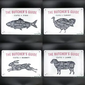 Metal Tin Signs The BUTCHER'S GUIDE Cuts Of BEEF PIG DUCK Meat Shop Collection Tin Sign Wall Decor Retro Plaque Painting Poster
Metal Tin Signs The BUTCHER'S GUIDE Cuts Of BEEF PIG DUCK Meat Shop Collection Tin Sign Wall Decor Retro Plaque Painting Poster
