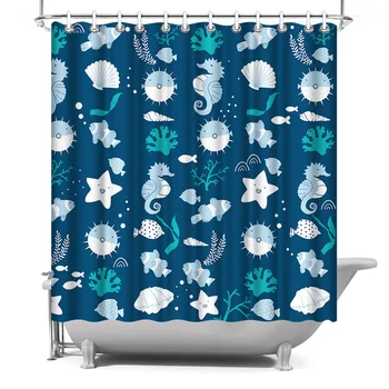 Photo Custom Shower Curtain Sea Creatures Waterproof Polyester Fabric Bath Curtain for Bathroom Decor with Hooks 180x180cm
Photo Custom Shower Curtain Sea Creatures Waterproof Polyester Fabric Bath Curtain for Bathroom Decor with Hooks 180x180cm