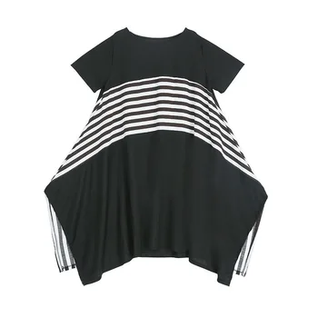 LANMREM can ship 2020 Summer striped patchwork Round collar short sleeve Dresses famale Personality big size Irregular YJ089
LANMREM can ship 2020 Summer striped patchwork Round collar short sleeve Dresses famale Personality big size Irregular YJ089