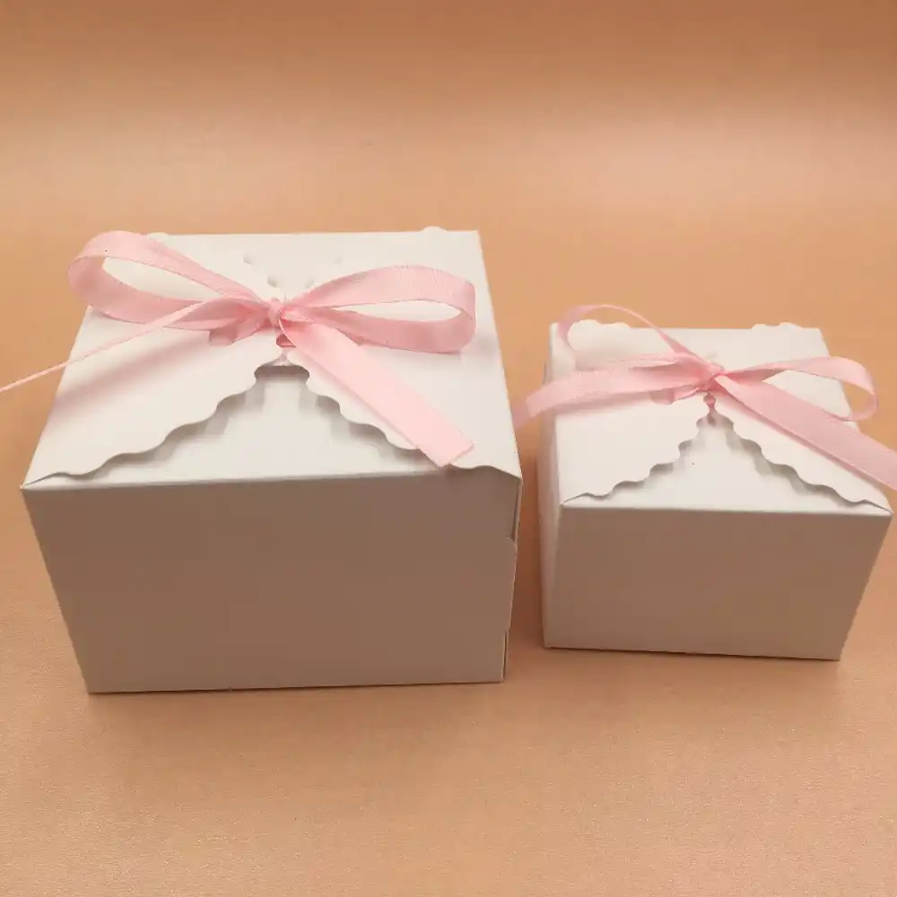 20pcs/lot kraft paper square candy box rustic wedding favors