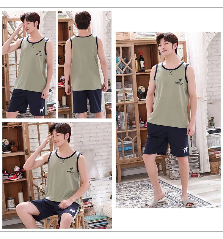 Men Vest Pajama Set H866bb0eb55614be7bdf1a63f7cf4361bV.jpg - Men Vest Pajama Set